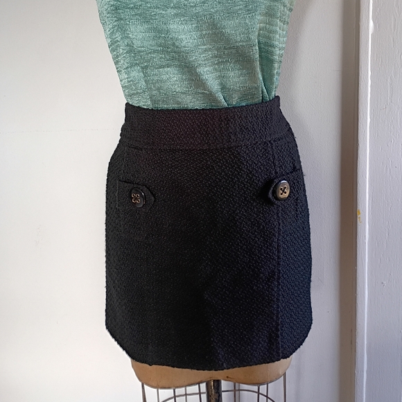 Banana Republic Textured Black Mini Skirt - Picture 8 of 9